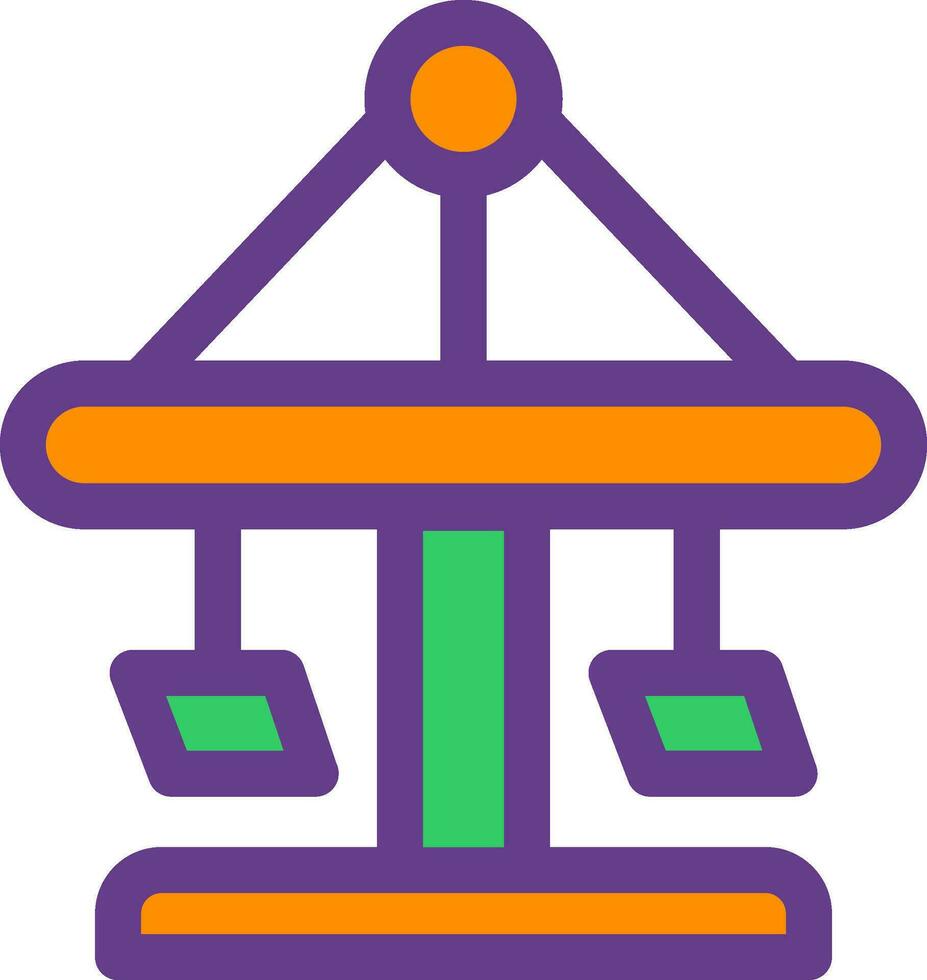 Merry Go Round Creative Icon Design vector