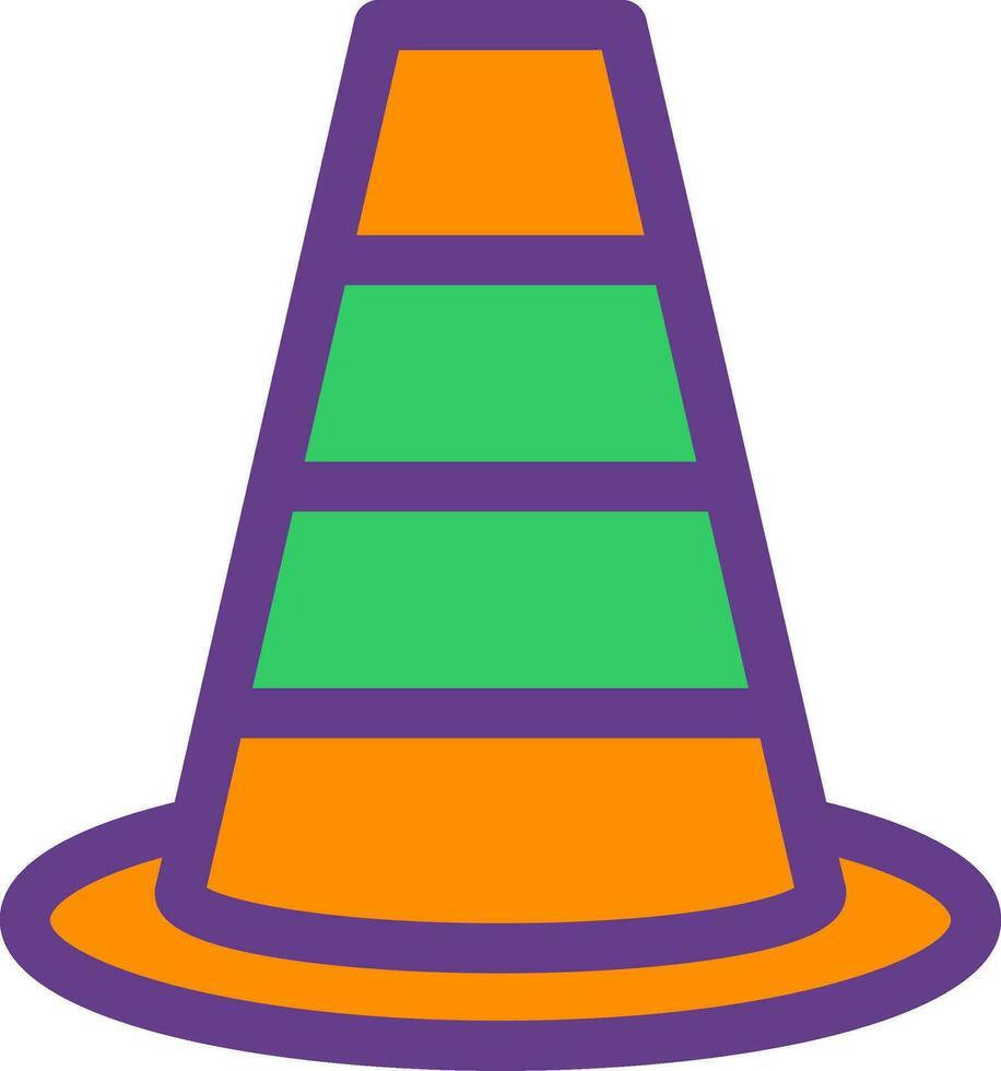 Traffic Cone Creative Icon Design vector