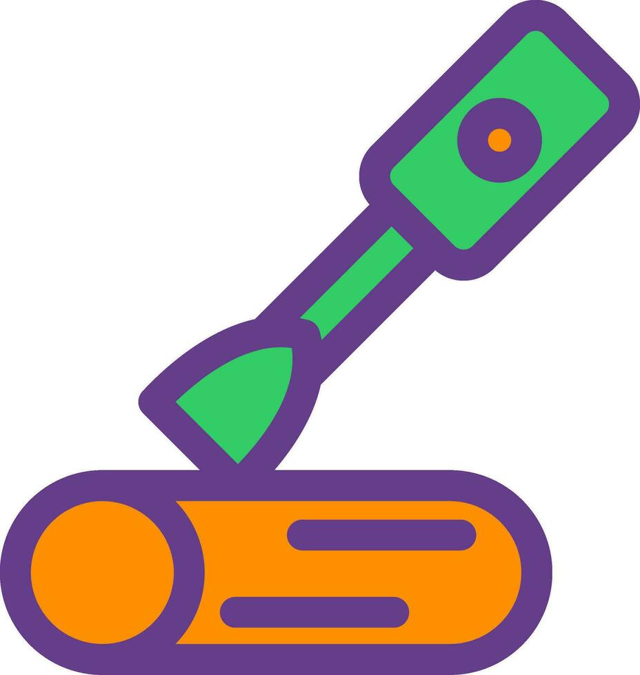 Wood Carving Creative Icon Design vector