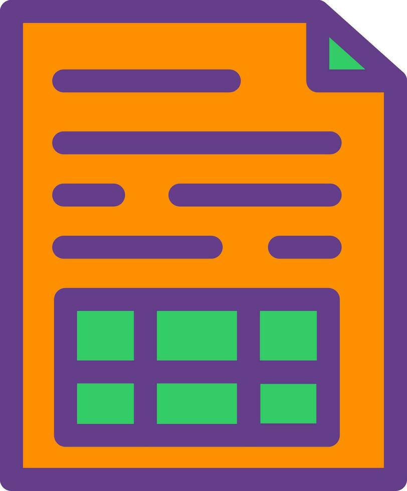 Spreadsheet Creative Icon Design vector