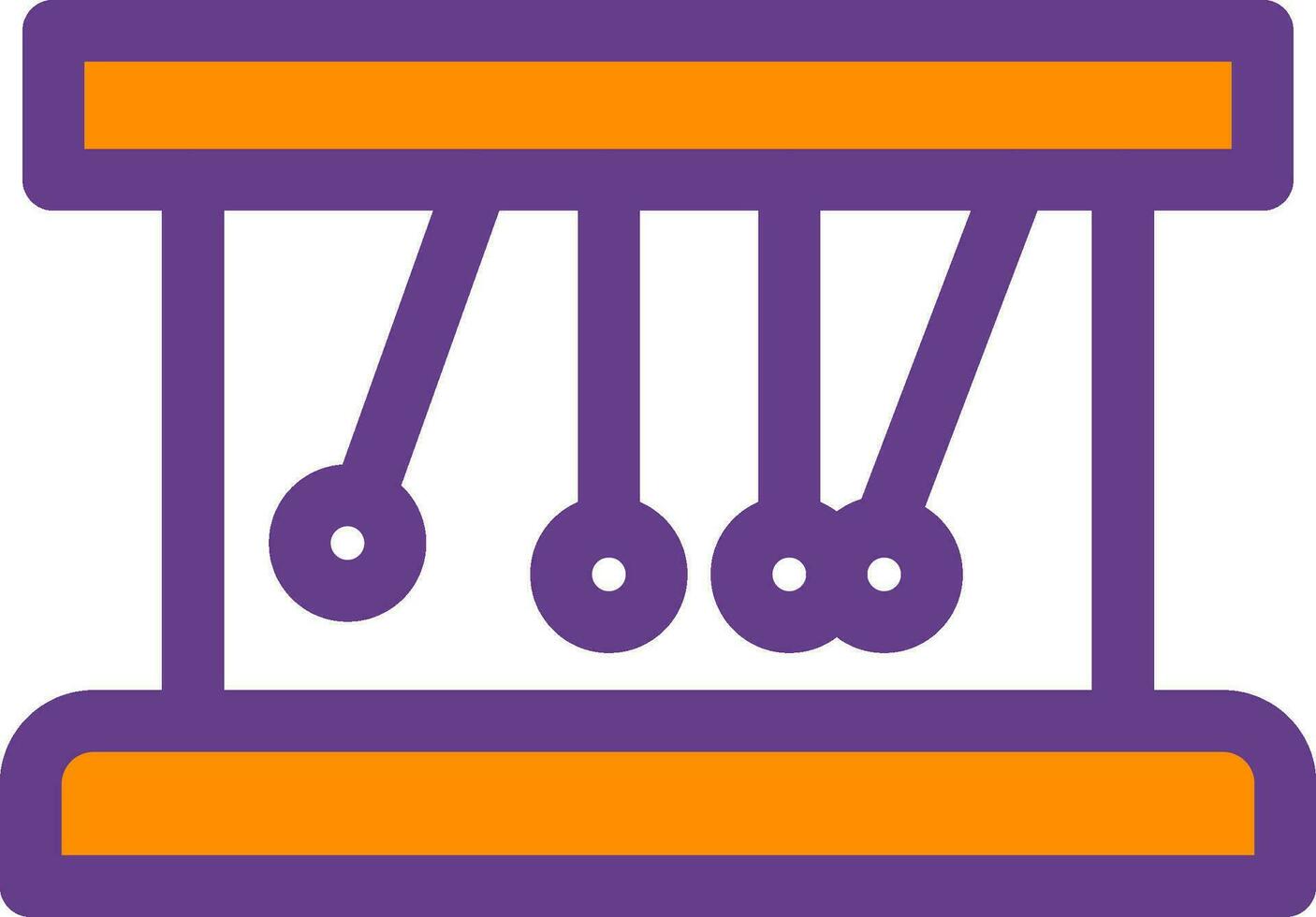 Newton Cradle Creative Icon Design vector