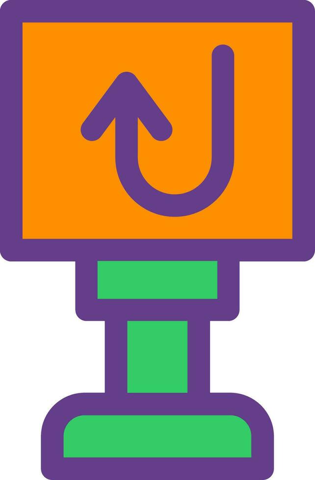 U Turn Creative Icon Design vector