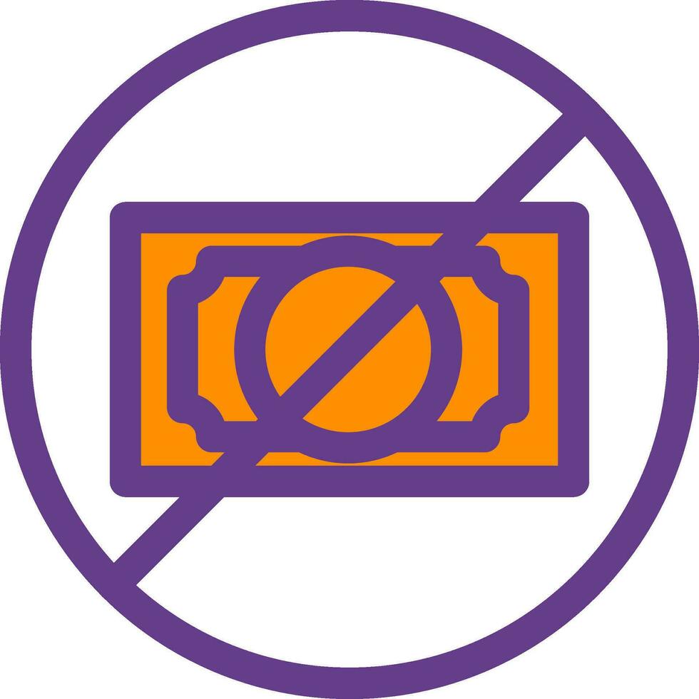 No Money Creative Icon Design vector