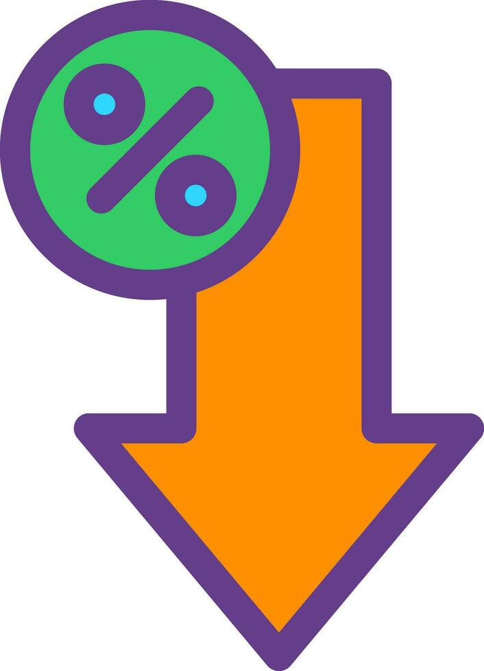 Decrease Creative Icon Design vector