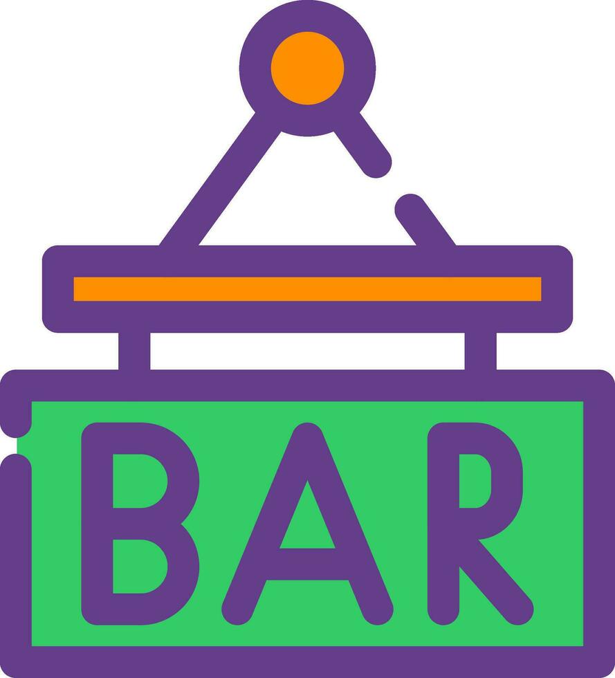 Bar Sign Board Creative Icon Design vector