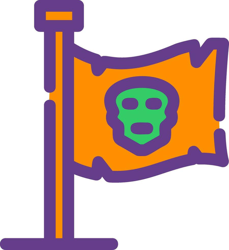 diseño de icono creativo de bandera de piratas vector