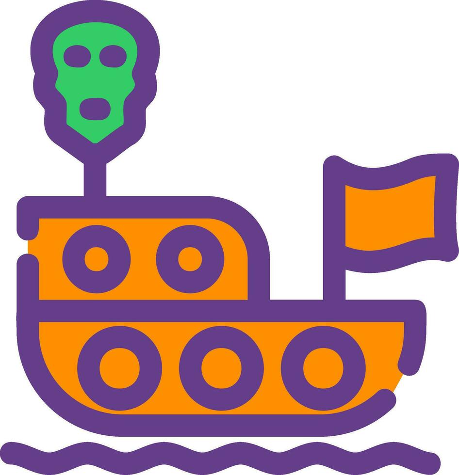 diseño de icono creativo de barco pirata vector