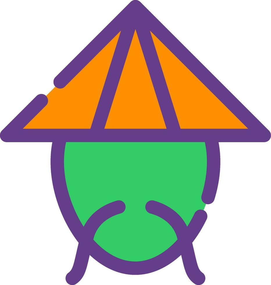 Bamboo Hat Creative Icon Design vector