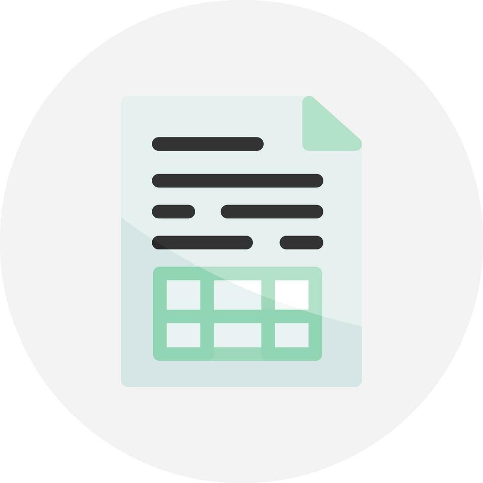 Spreadsheet Creative Icon Design vector