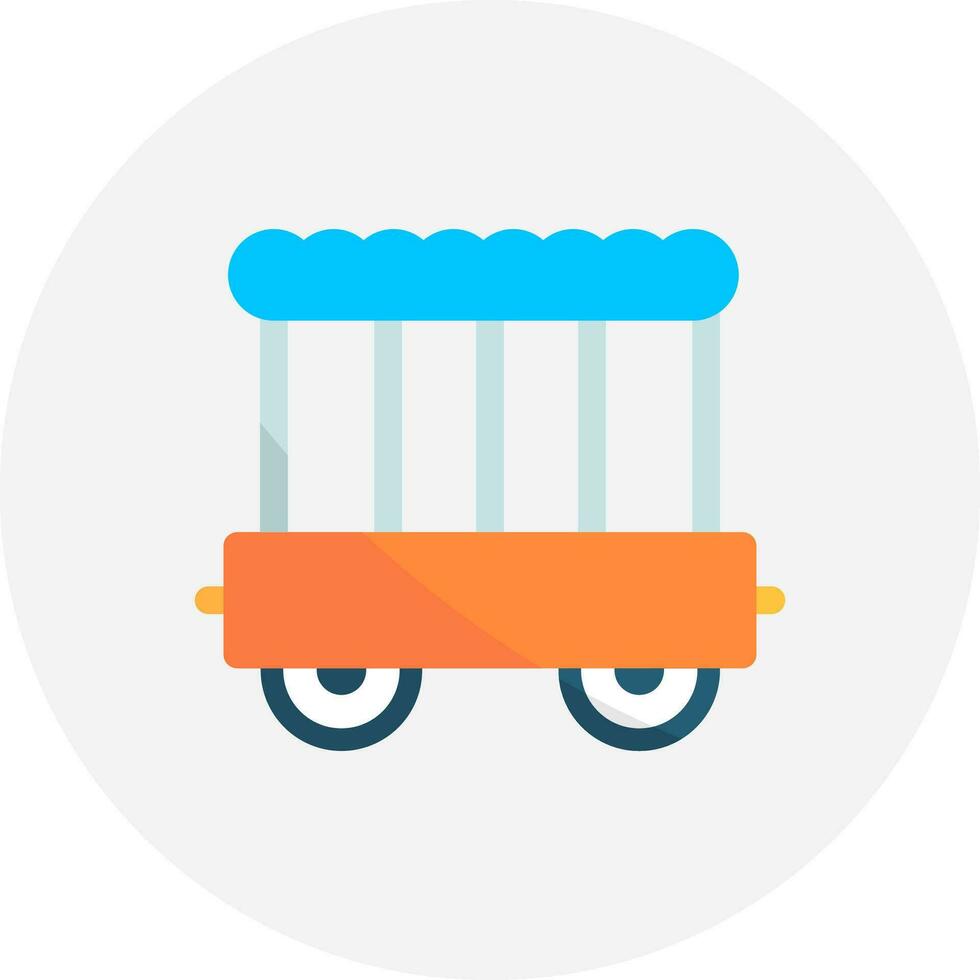 Circus Carriage Creative Icon Design vector