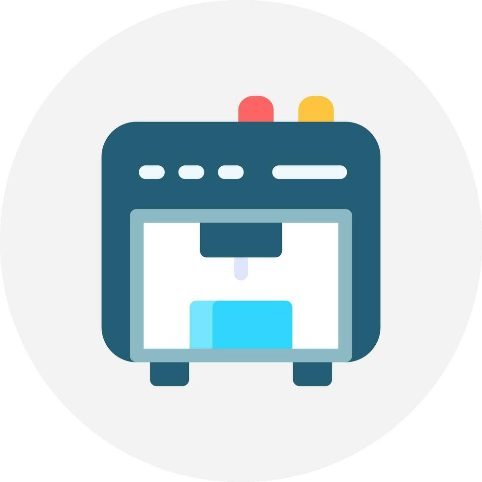 3D Printer Creative Icon Design vector