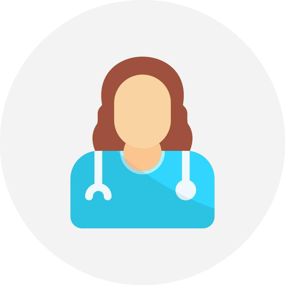 Lady Doctor Creative Icon Design vector