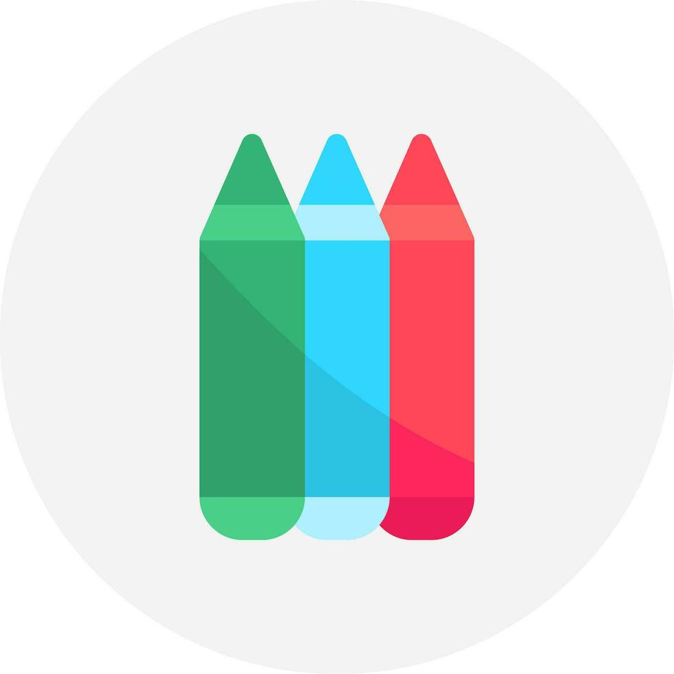 diseño de icono creativo de crayones vector