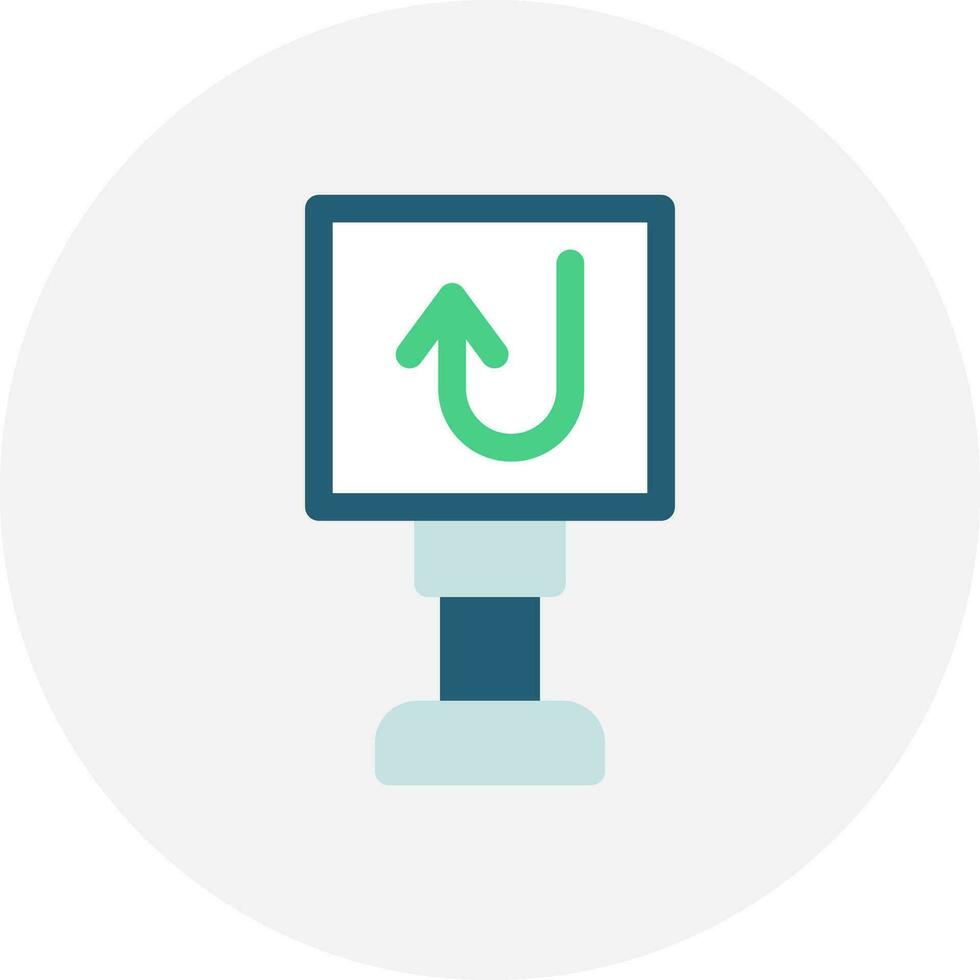 U Turn Creative Icon Design vector