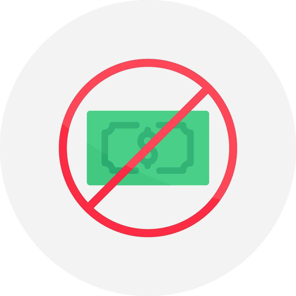 No Money Creative Icon Design vector