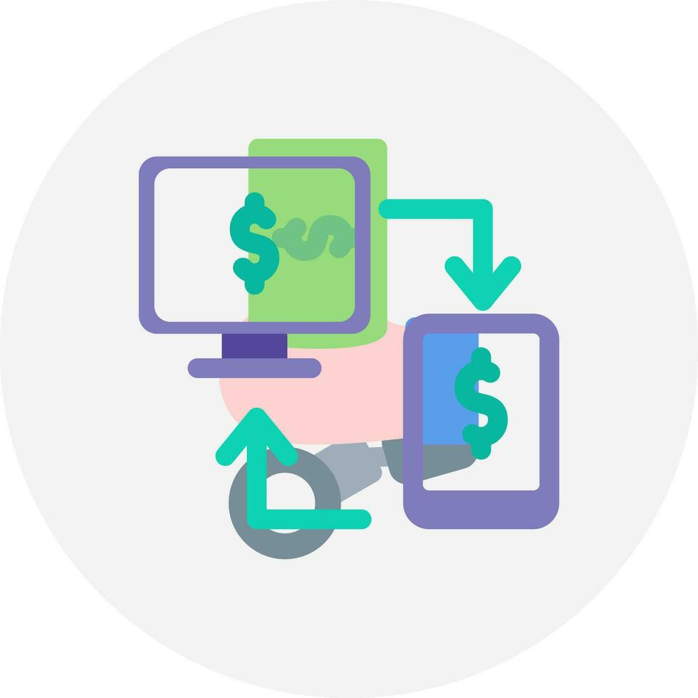 Online Transfer Creative Icon Design vector