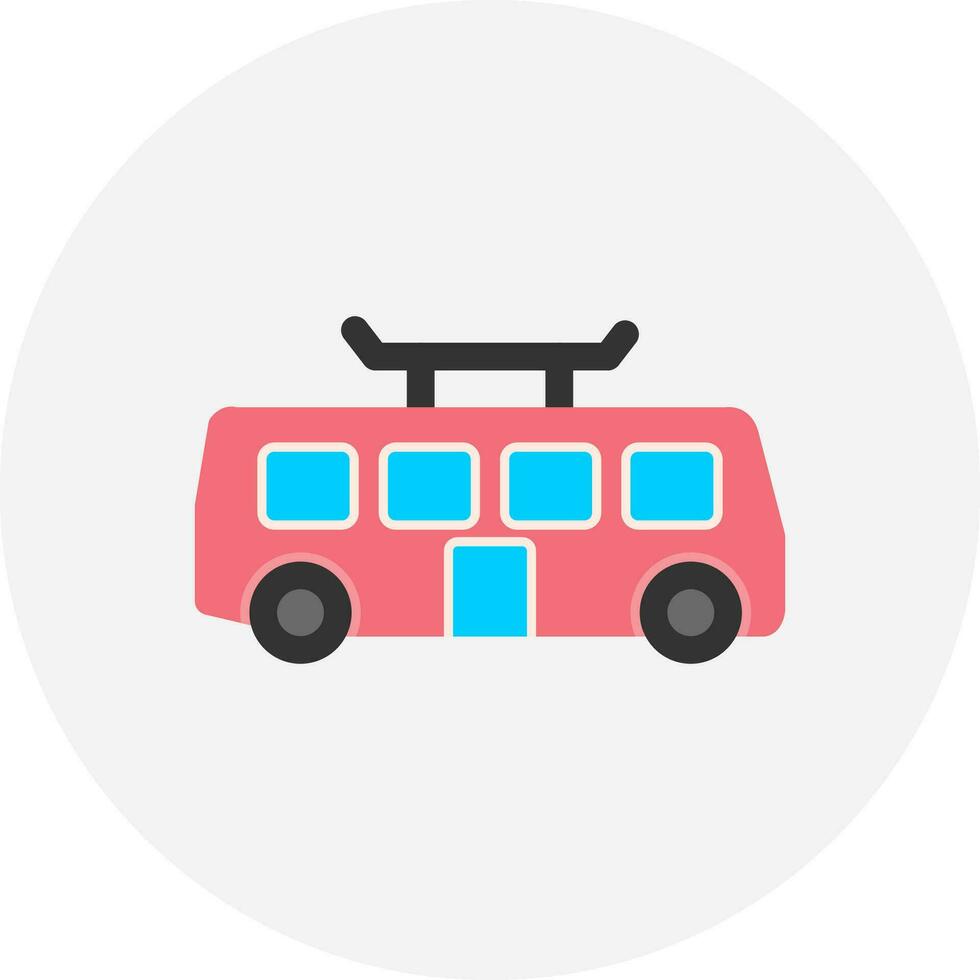 Tramcar Creative Icon Design vector