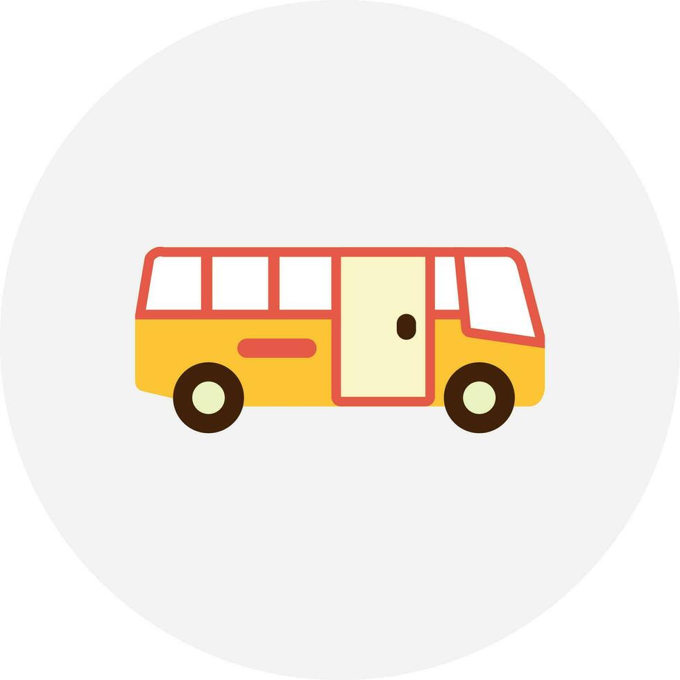 School Bus Creative Icon Design vector