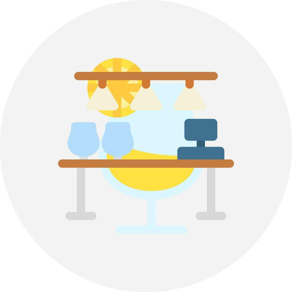 Bar Counter Creative Icon Design vector