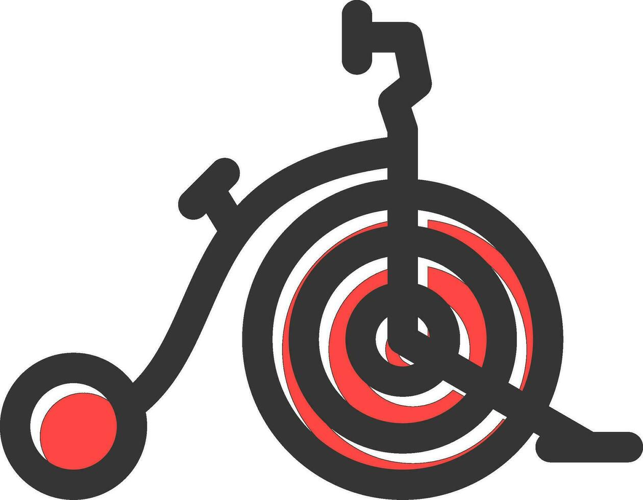 diseño de icono creativo de bicicleta de circo vector