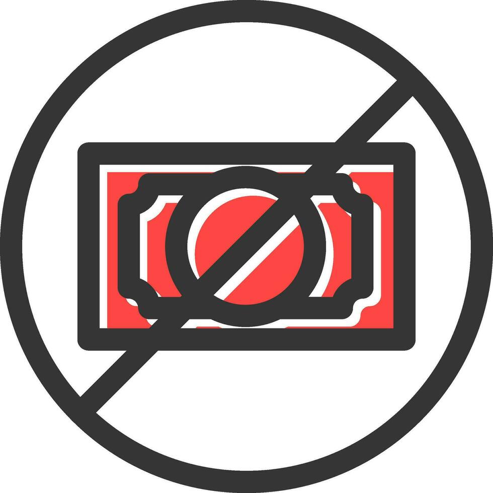 No Money Creative Icon Design vector