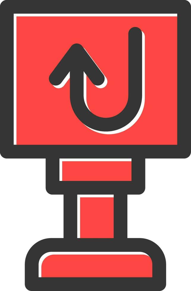 U Turn Creative Icon Design vector