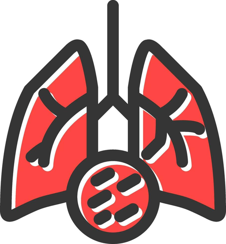 Lung Cancer Creative Icon Design vector