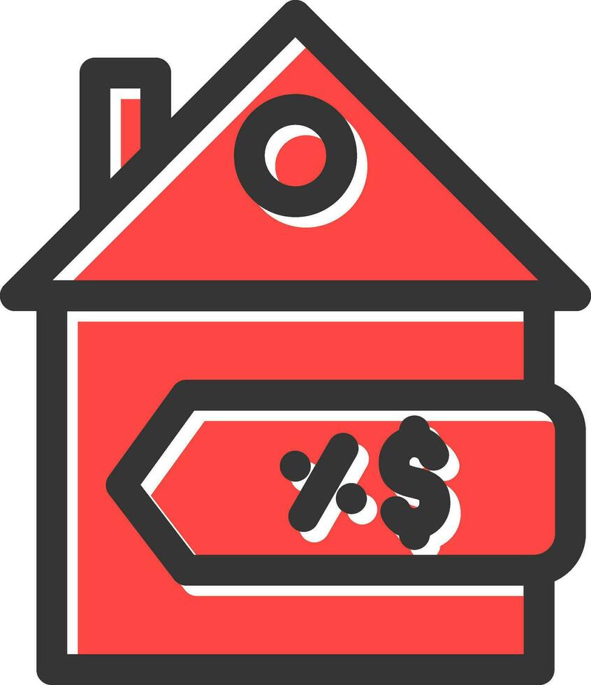 House Sale Creative Icon Design vector