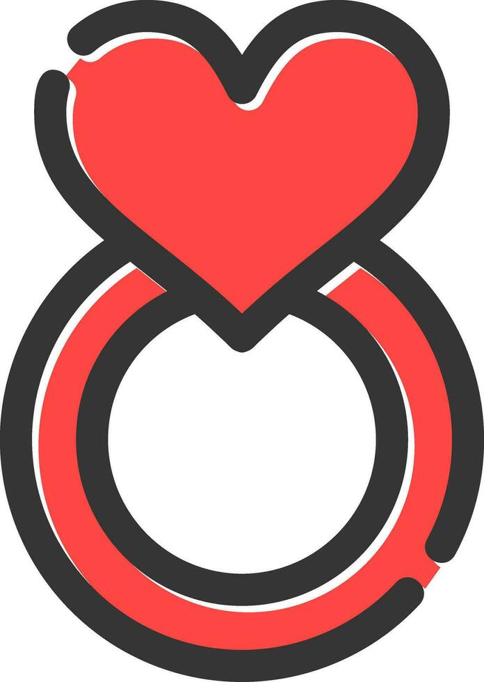 Engagement Ring Creative Icon Design vector