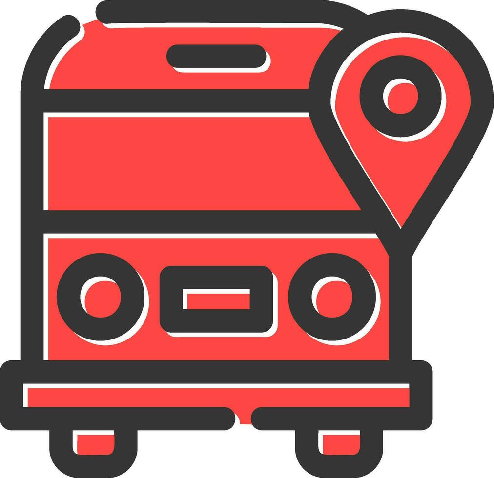 School Bus Creative Icon Design vector