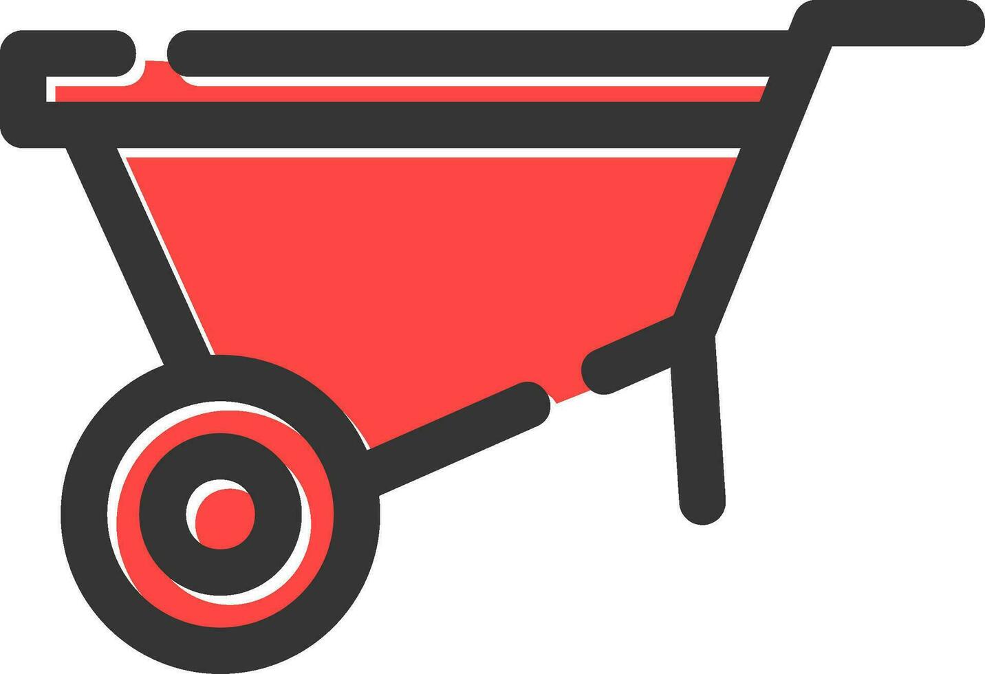 Wheelbarrow Creative Icon Design vector