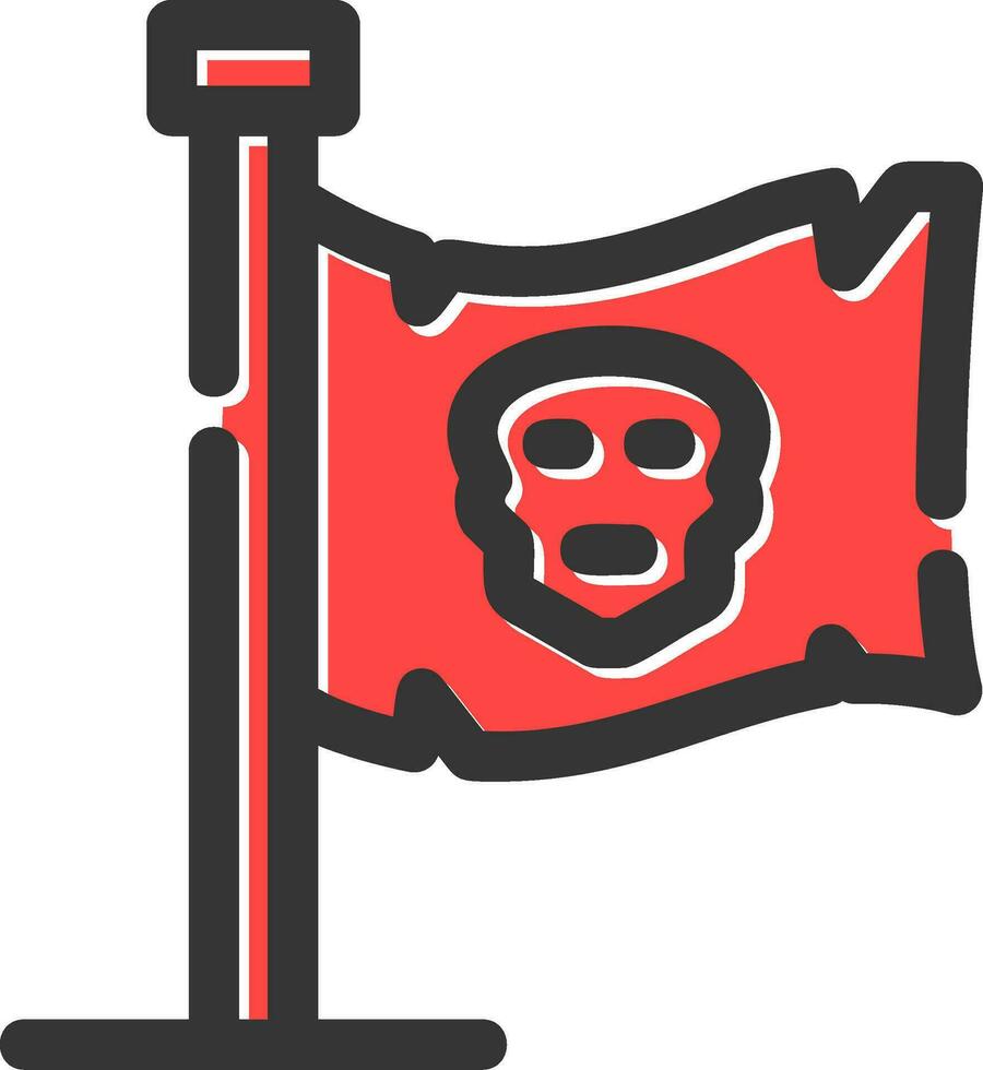 diseño de icono creativo de bandera de piratas vector