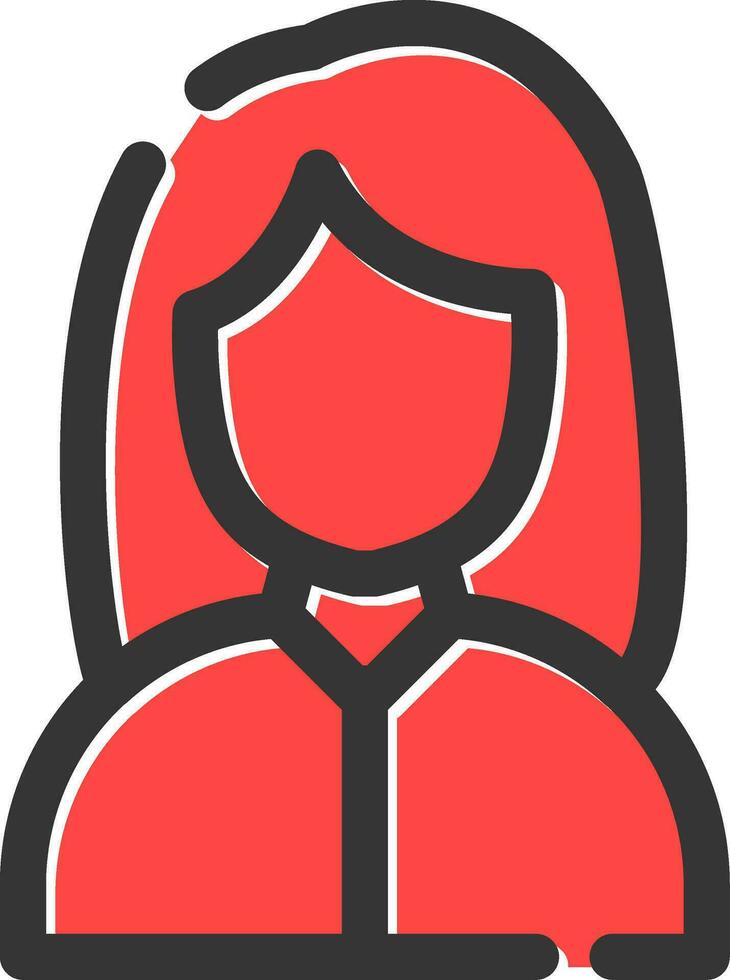 Female Worker Creative Icon Design vector
