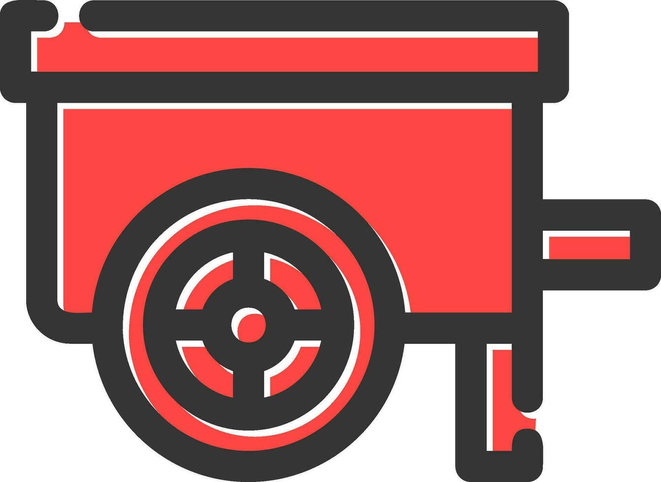 Wheelbarrow Creative Icon Design vector