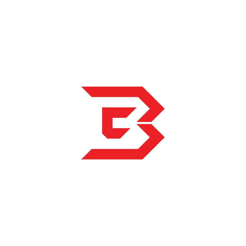 letter bc fast motion simple geometric logo vector