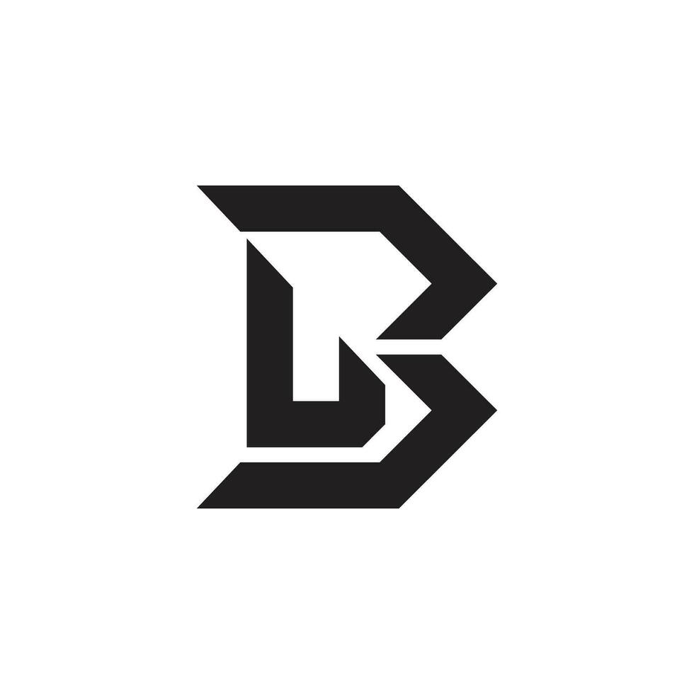 letter lb slice grunge logo vector