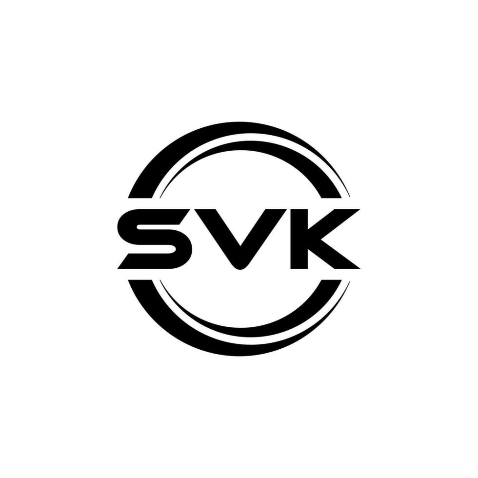 svk letra logo diseño, inspiración para un único identidad. moderno elegancia y creativo diseño. filigrana tu éxito con el sorprendentes esta logo. vector