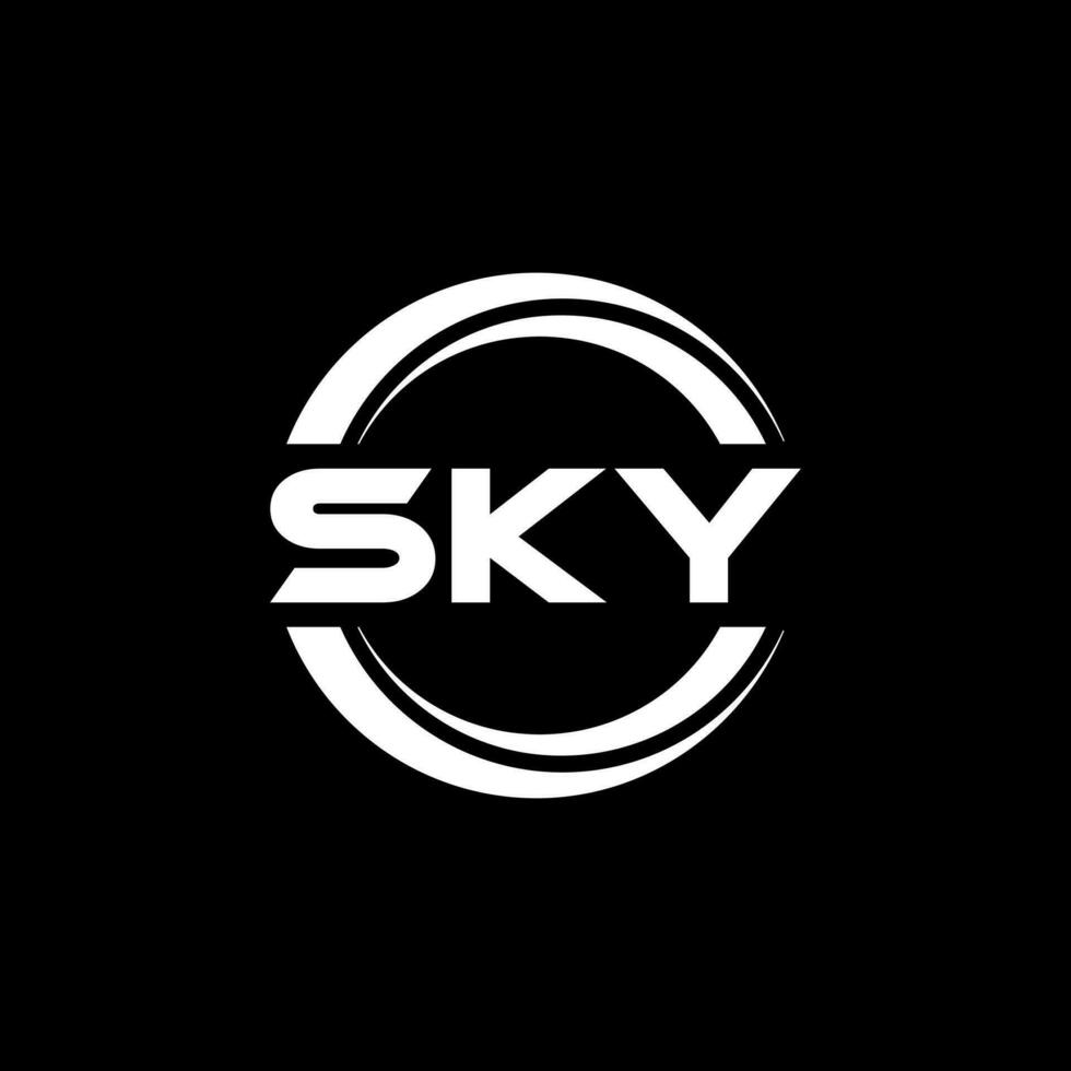 SKY Letter Logo Design, Inspiration for a Unique Identity. Modern Elegance and Creative Design. Watermark Your Success with the Striking this Logo. vector