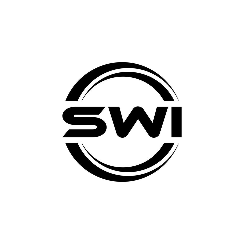 swi letra logo diseño, inspiración para un único identidad. moderno elegancia y creativo diseño. filigrana tu éxito con el sorprendentes esta logo. vector
