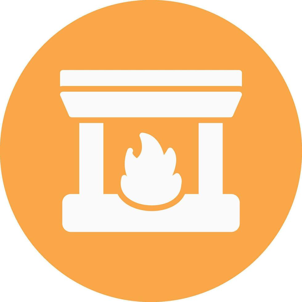 Fireplace Creative Icon Design vector