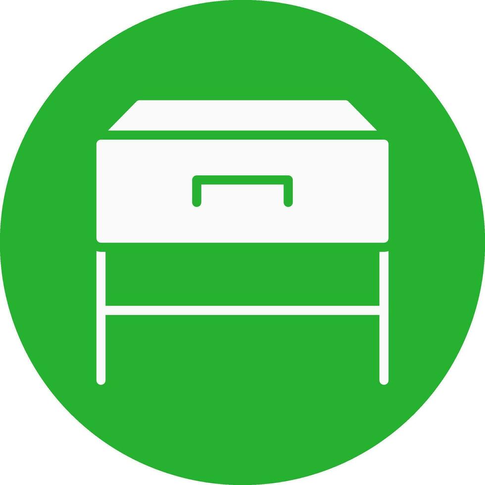 Bedside Table Creative Icon Design vector