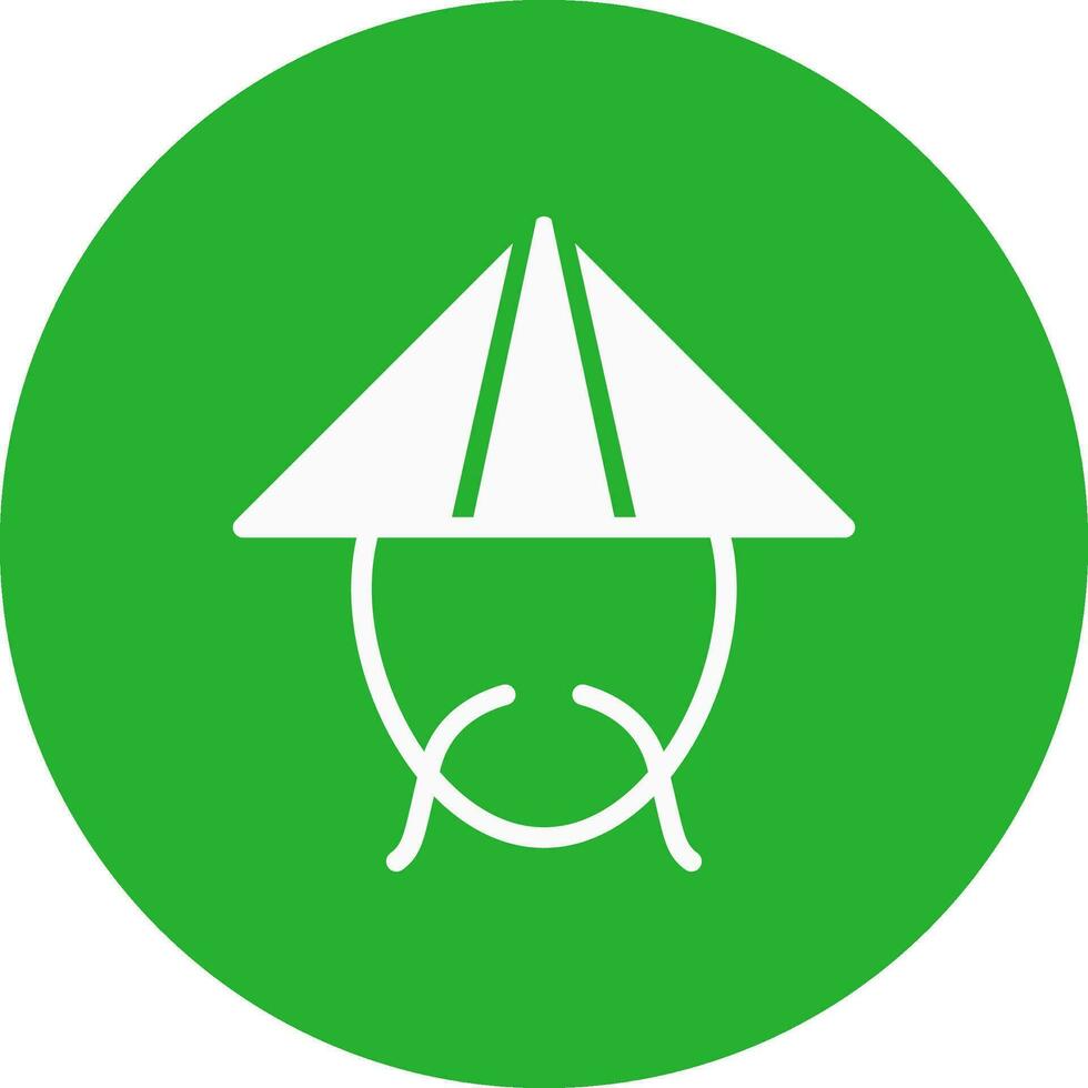 Bamboo Hat Creative Icon Design vector