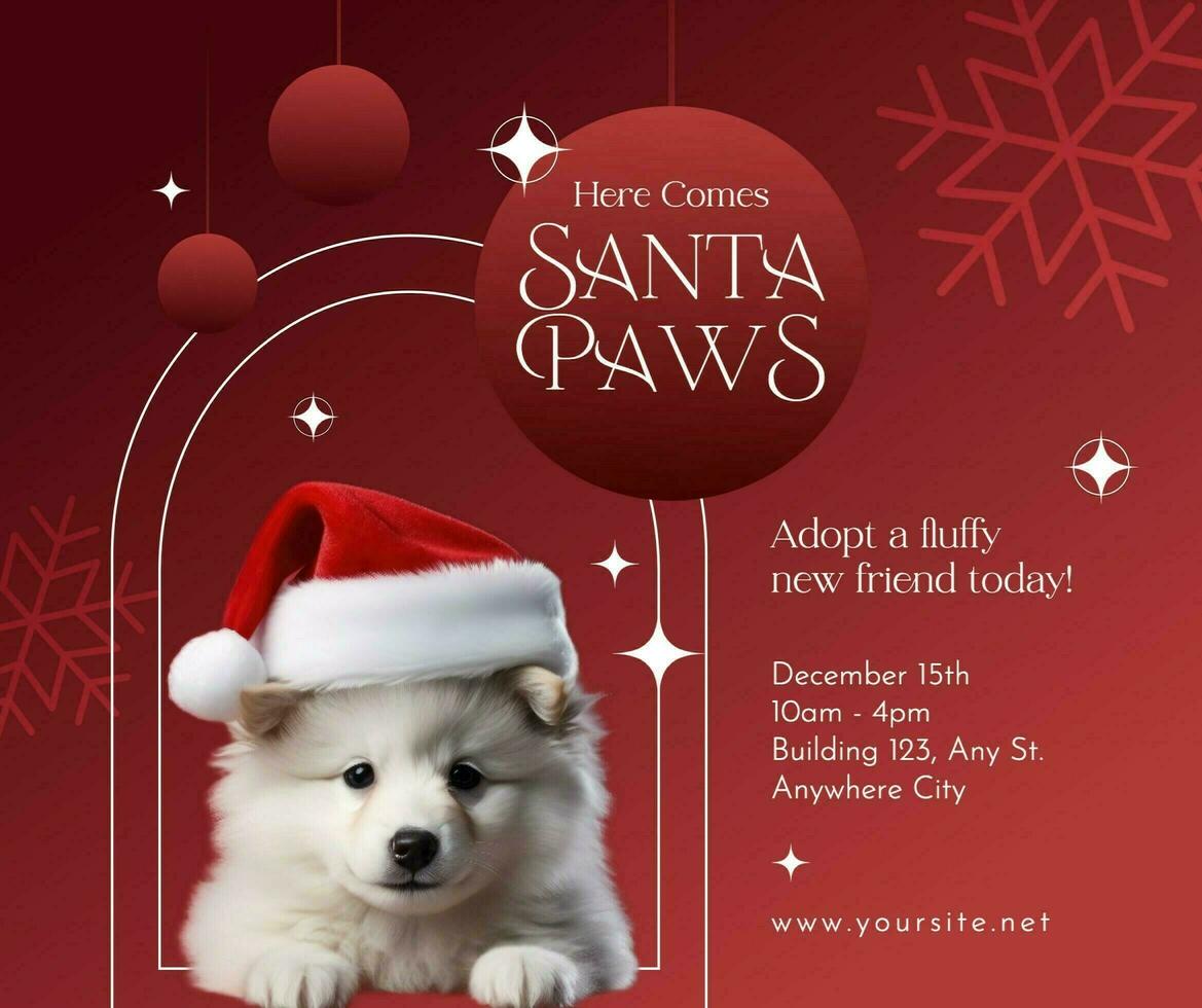 Santa Paws Ads Post template