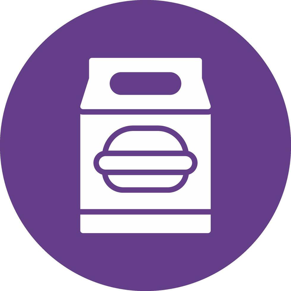 Lunch Bag Creative Icon Design vector