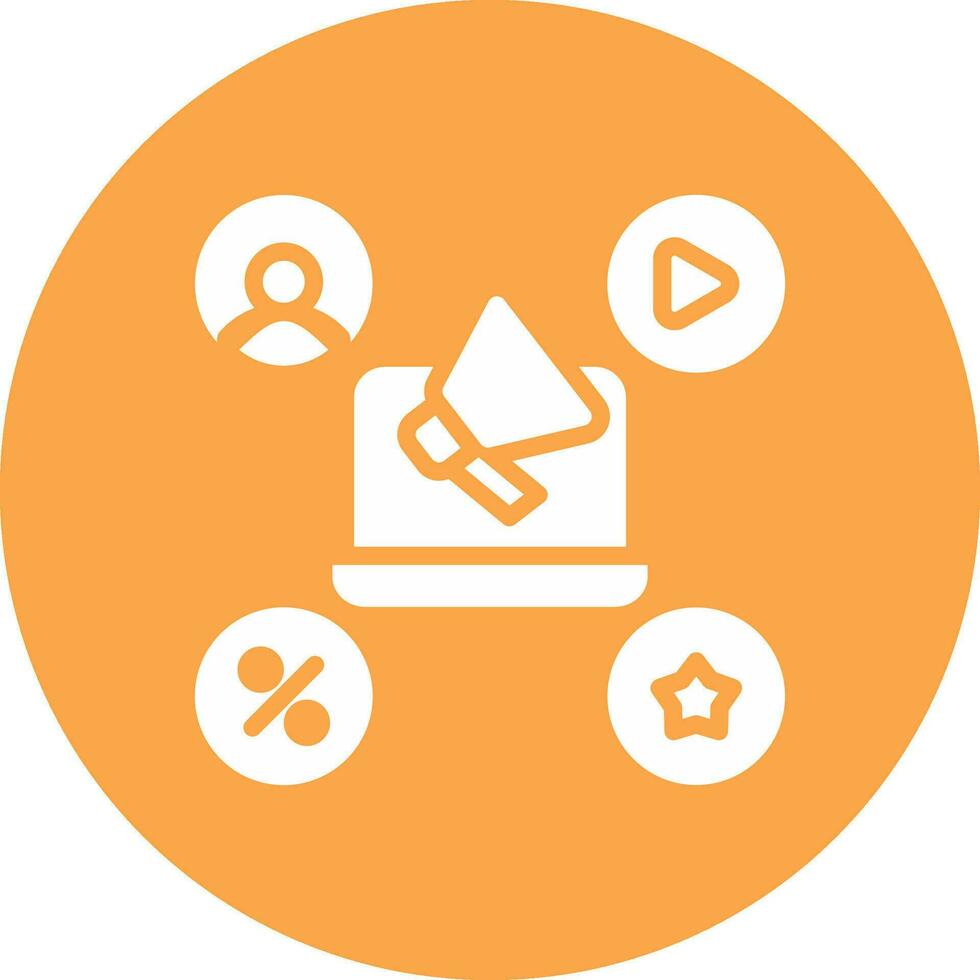 Advertising Creative Icon Design vector