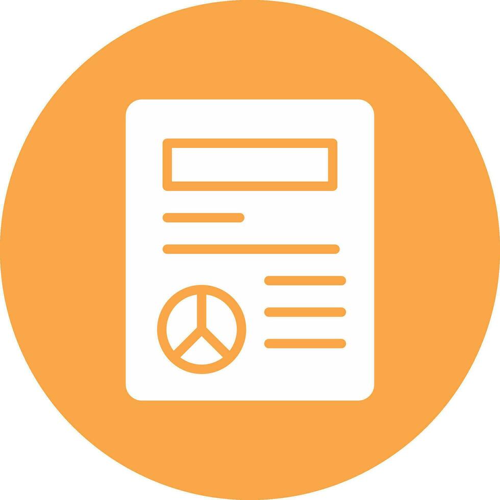 Peace Treaty Creative Icon Design vector