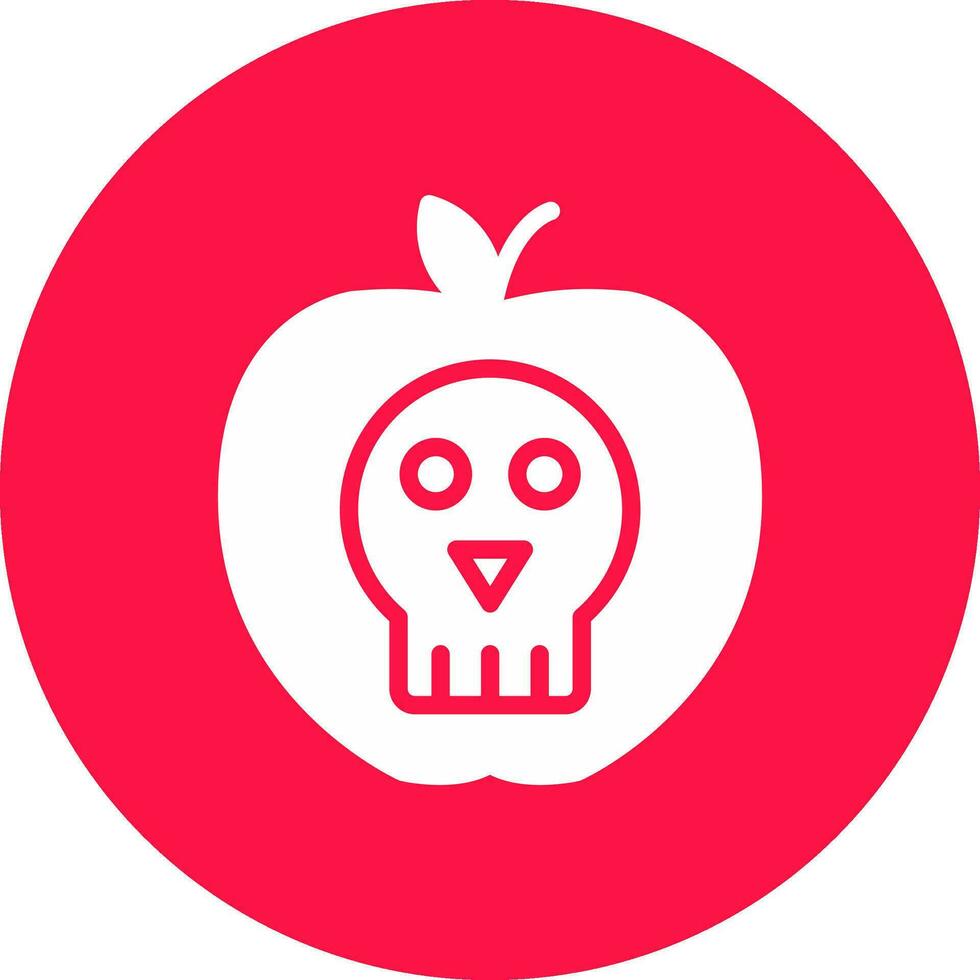 Poisoned Apple Creative Icon Design vector