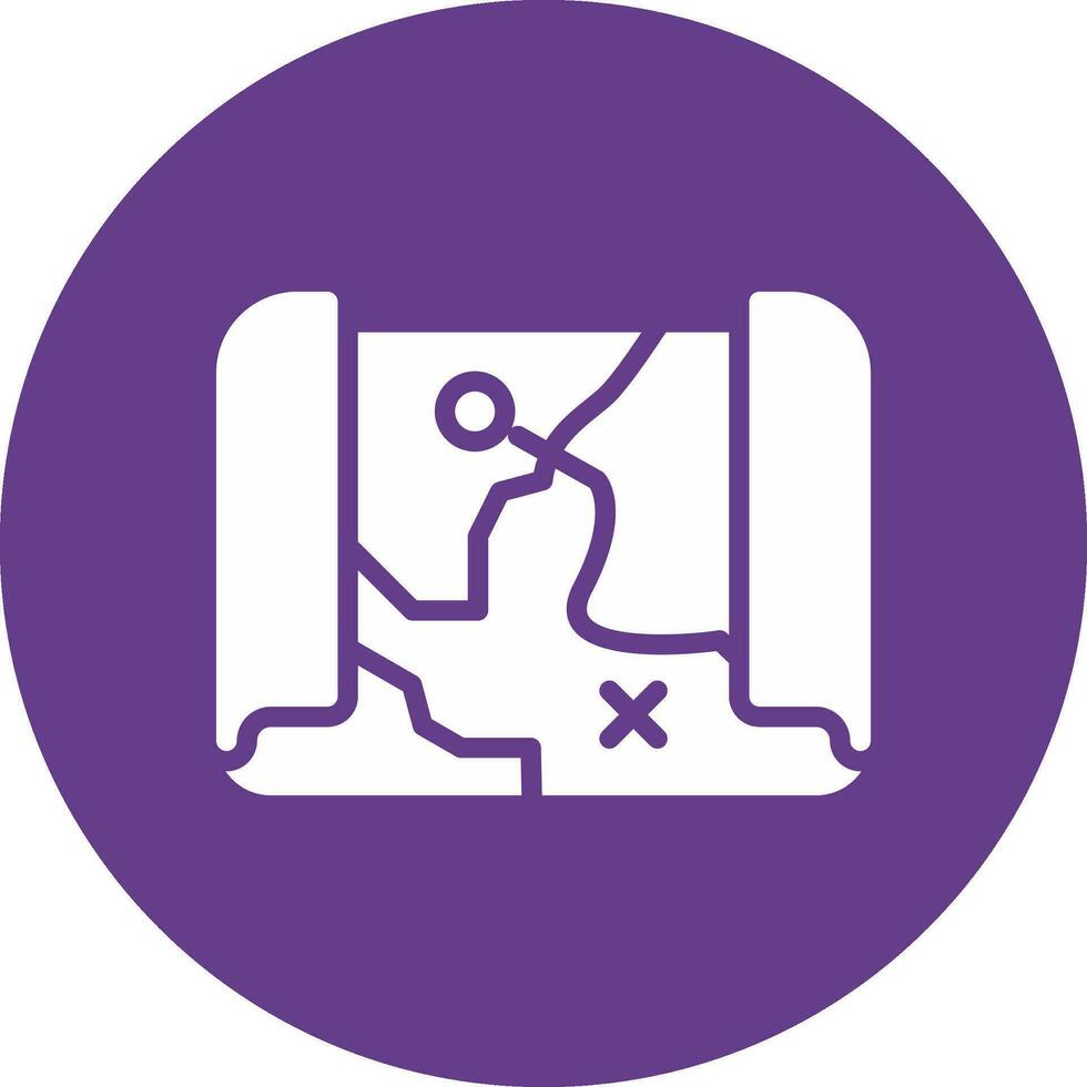 Treasure Map Creative Icon Design vector