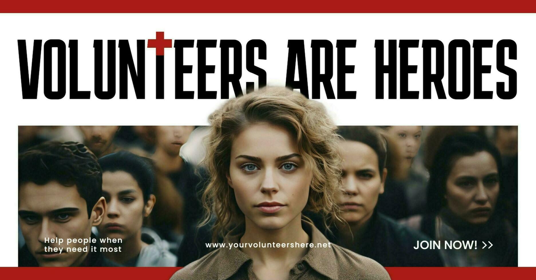 Year End Charity Red Cross Volunteer Facebook Ads template