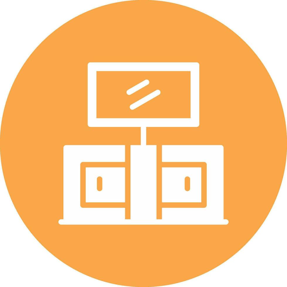 Tv Stand Creative Icon Design vector